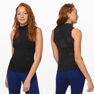 Lululemon Reveal Mock Neck Tank *aurora In Black